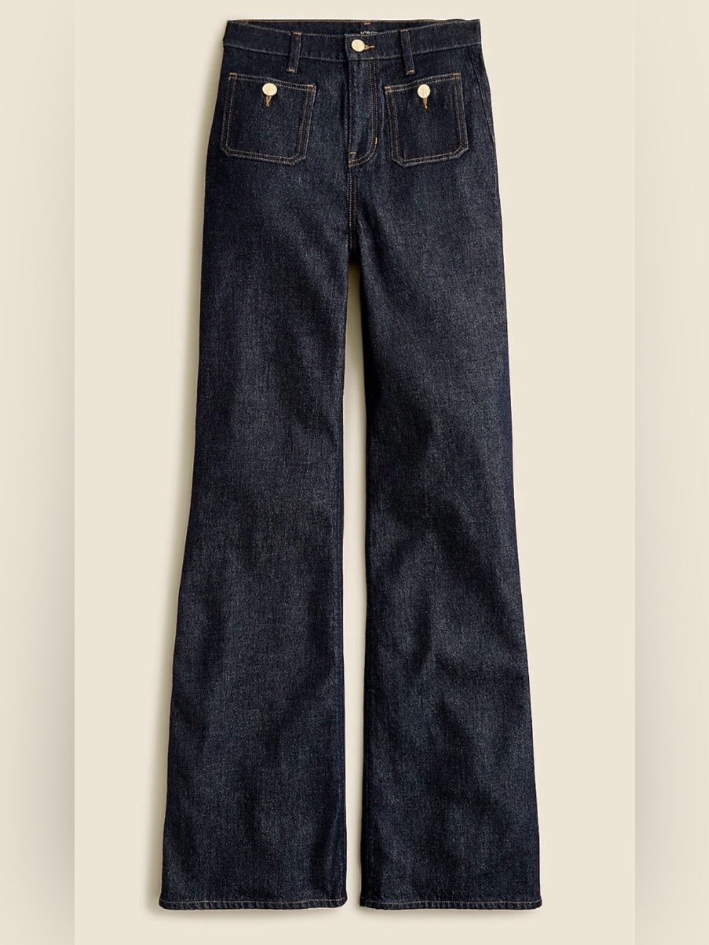 J.Crew ‘96 Denim Trouser Dark Wash Sailor Wide Leg Size 25P